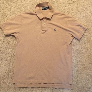 Ralph Lauren tan polo shirt size large
